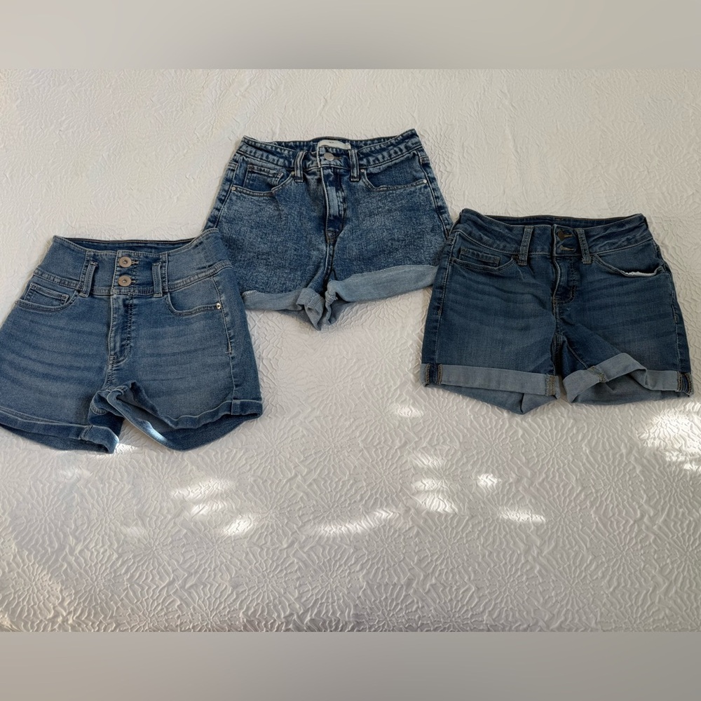 Women's Blue Jean Shorts Trio